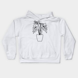 Philodendron Sangri La Lines Kids Hoodie